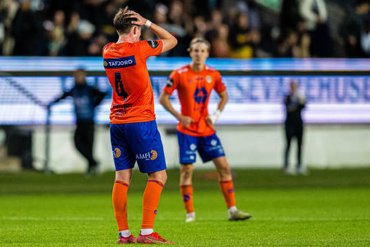 Nikolai Hopland of Aalesund looks dejected