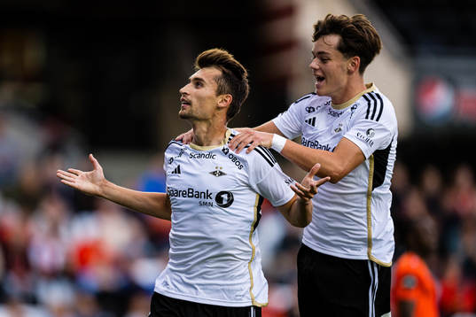 Håkan Wiedesheim-Paul of Rosenborg celebrates with Sverre