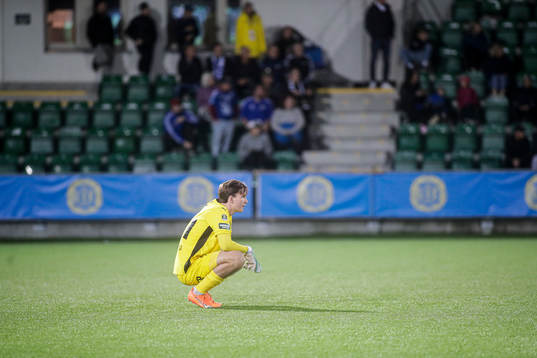 Jönköpings Södras målvakt David Celic deppar