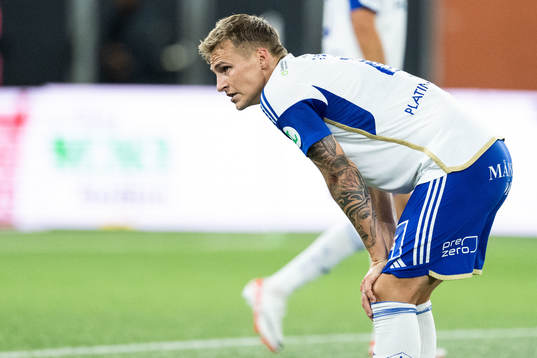 IFK Norrköpings Marco Lund Nielsen deppar