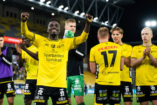 Elfsborgs Michael Baidoo jublar