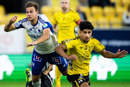 IFK Norrköpings Anton Eriksson och Elfsborgs Ahmed Qasem