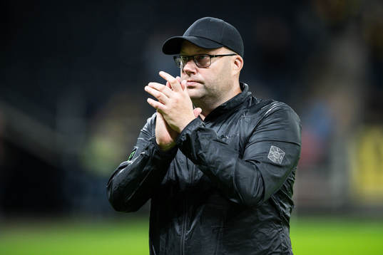 Varbergs tränare Martin Skogman deppar