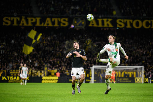 AIKs Ioannis Pittas och Varbergs Joakim Lindner