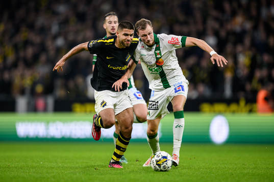 AIKs Omar Faraj och Varbergs Niklas Dahlström