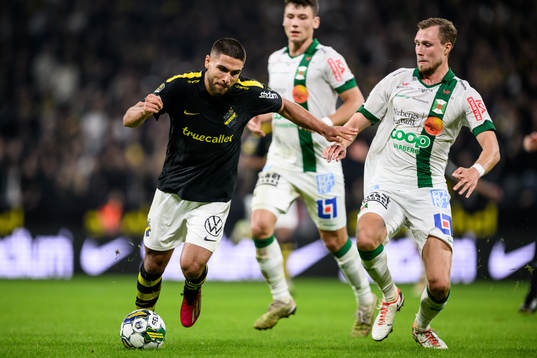 AIKs Omar Faraj och Varbergs Niklas Dahlström