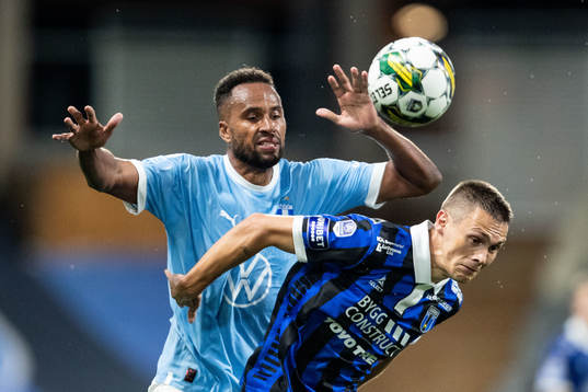 Malmö FFs Isaac Kiese Thelin och Sirius Tobias Carlsson