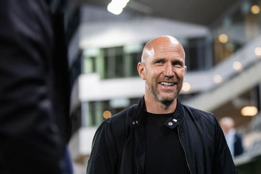 Malmö FFs tränare Henrik Rydström jublar