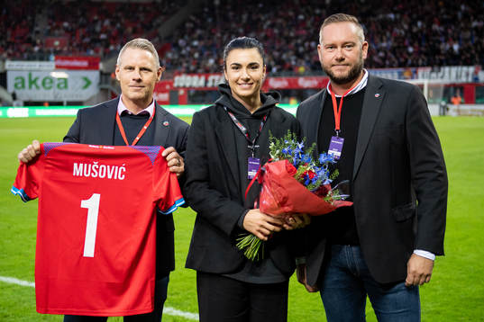 Helsingborgs ordförande Fredrik Karlsson, Zecira Musovic