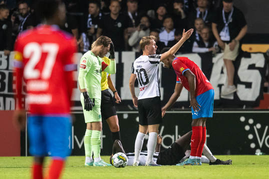 Landskronas Ousmane Diawara har ont