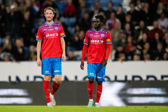 Helsingborgs Rasmus Jönsson och Benjamin Acquah deppar