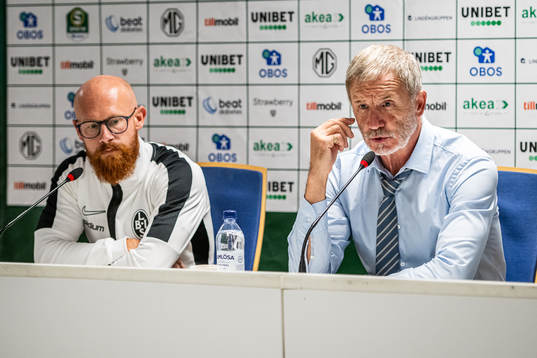 Landskronas tränare Max Mölder och Helsingborgs tränare
