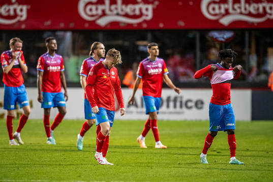 Helsingborgs Andreas Landgren och Benjamin Acquah deppar