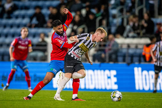Helsingborgs Amin Al-Hamawi och Landskronas David Edvardsson