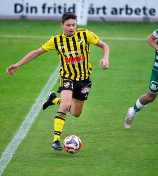 IFK Hässleholms Isak Orajärvi i matchen i division 2