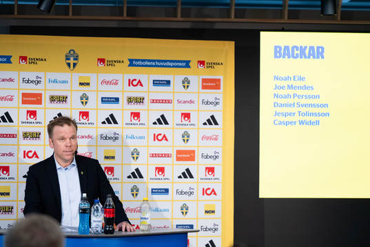 Assistant coach Viktor Eriksson of the Swedish U21 national