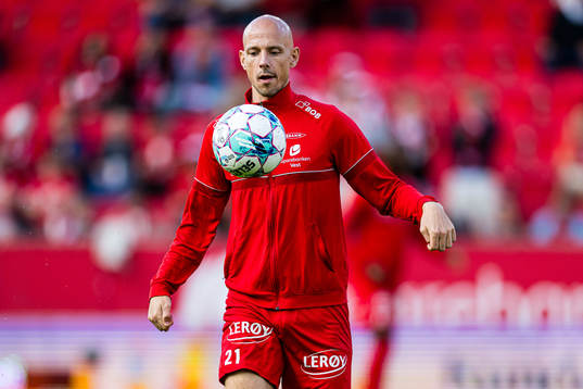 Ruben Kristiansen of Brann warms up