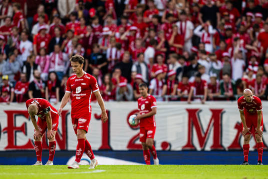 Sivert Heltne Nilsen and Ruben Kristiansen of Brann looks