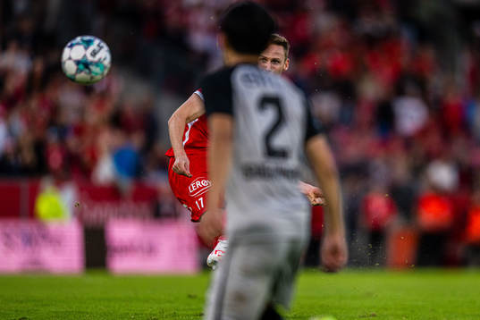 Joachim Soltvedt of Brann scores the 2-3 goal