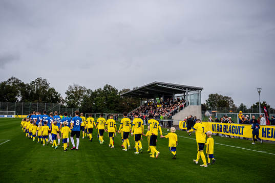 Estlands och Sveriges spelare gör entré till