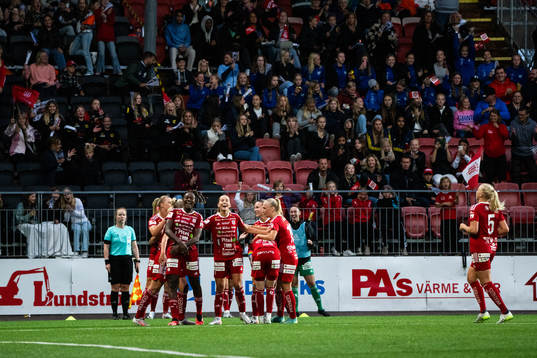 Piteås spelare jublar