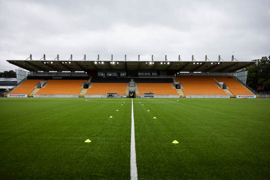 Generell vy på Hitachi Energy Arena innan fotbollsmatchen