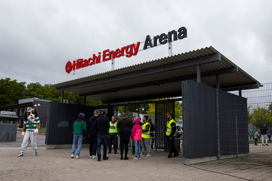 Generell vy utanför Hitachi Energy Arena innan