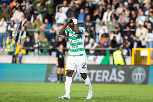 Västerås SKs Ibrahim Yalatif Diabaté deppar