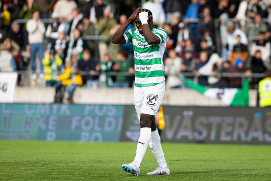 Västerås SKs Ibrahim Yalatif Diabaté deppar