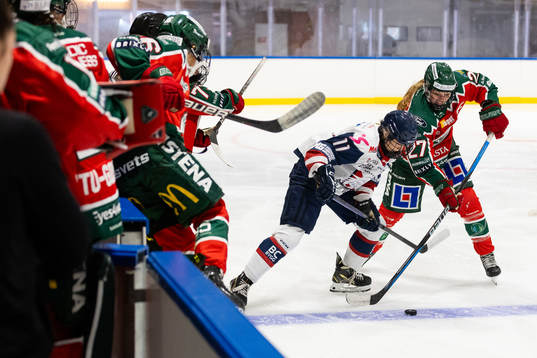Linköpings Vega Milfors och Frölundas Linnéa Pettersson