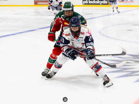 Frölundas Hanna Olsson och Linköpings Madelen Haug Hansen