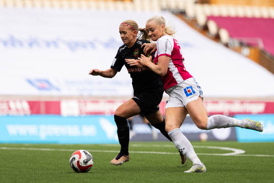 IK Uppsalas Klara Folkesson och Brommapojkarnas Elsa