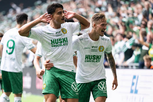 Hammarbys Jusef Erabi jublar