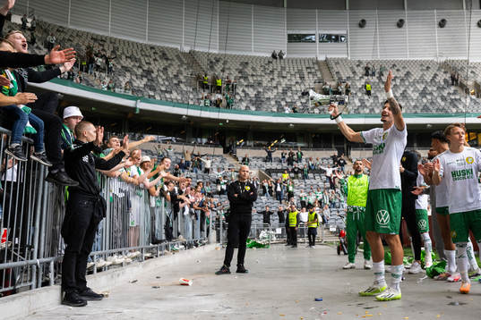 Hammarbys Viktor Djukanovic jublar