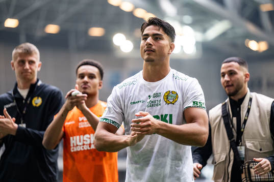 Hammarbys Jusef Erabi jublar
