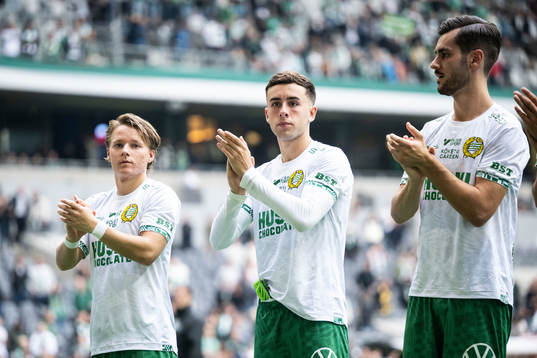 Hammarbys August Mikkelsen, Marc Llinares Barragan och Adi