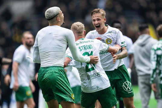 Hammarbys Edvin Kurtulus, Simon Strand och Fredrik Hammar
