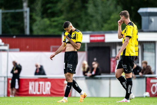 Häckens Aiham Ousou och Johan Hammar deppar