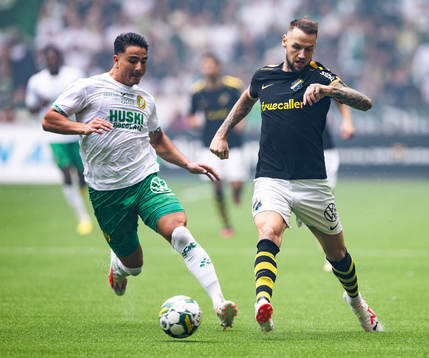 Hammarbys Jusef Erabi och AIKs Omar Faraj