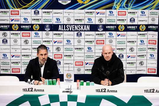 Hammarbys tränare Marti Cifuentes och tränare Henning Berg