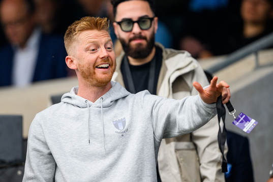 Malmö FFs Anders Christiansen på läktaren