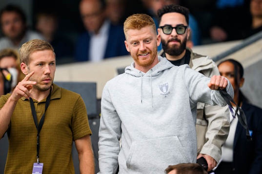 Malmö FFs Anton Tinnerholm och Anders Christiansen på