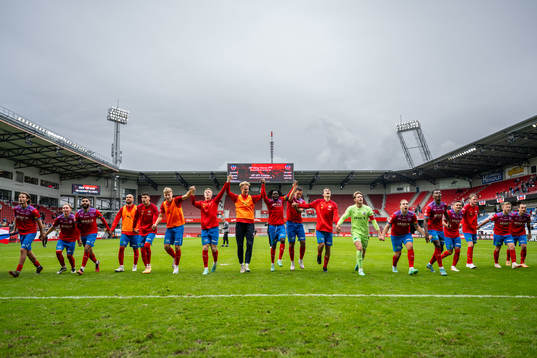 Helsingborgs spelare jublar