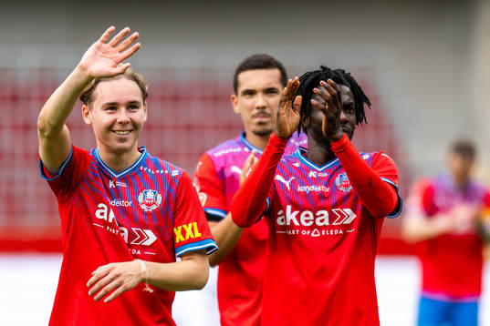 Helsingborgs Simon Bengtsson och Benjamin Acquah