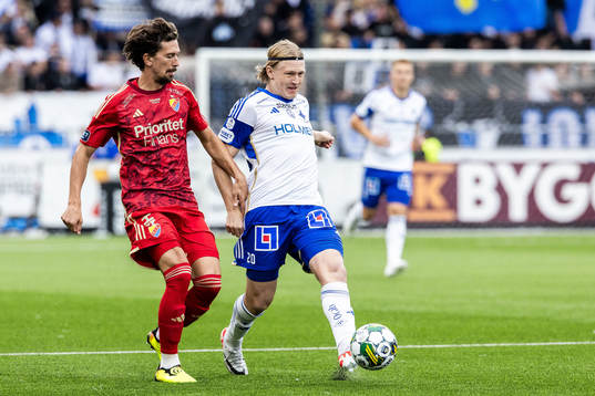 Djurgårdens Gustav Wikheim och IFK Norrköpings Daniel