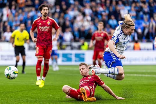 Djurgårdens Rasmus Schuller och IFK Norrköpings Daniel
