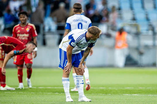IFK Norrköpings Marco Lund Nielsen deppar