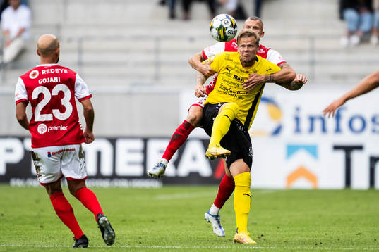 Mjällbys David Löfquist och Kalmars Rasmus Sjöstedt