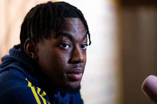 Anthony Elanga of the Swedish national football team at a