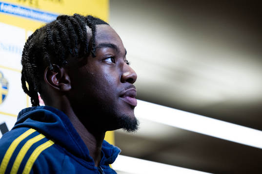 Anthony Elanga of the Swedish national football team at a